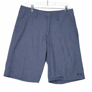 Oakley Shorts Men's Size 32 Blue Cotton Flat Front Casual Golf Chino Shorts